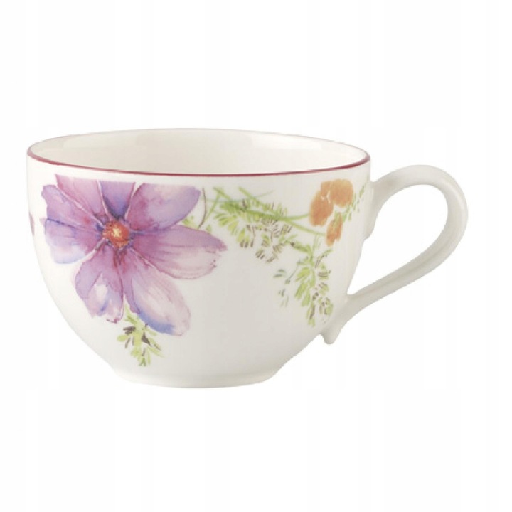 Чаша за закуска Villeroy & Boch Mariefleur Basic, флорална, бяло-розова, 14x11x7cm, 390ml