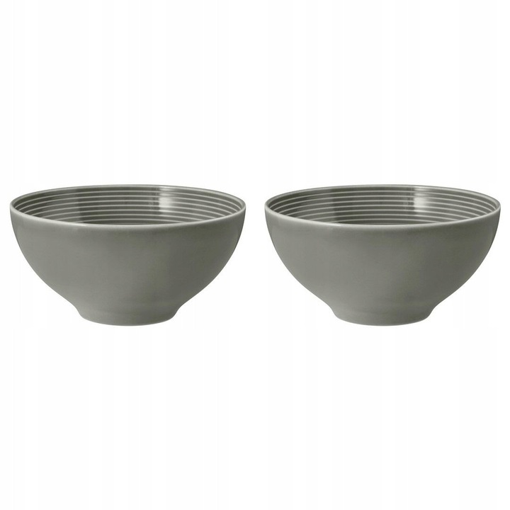 Set 2 boluri rotunde Seltmann Weiden Beat Color Glaze, perlat gri, 15.5x7.6cm