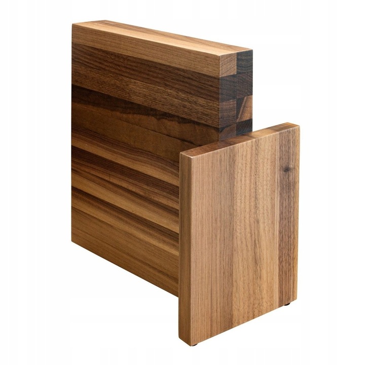 Bloc magnetic pentru 10 cutite, ArteLegno, lemn nuc, maro, 26 cm