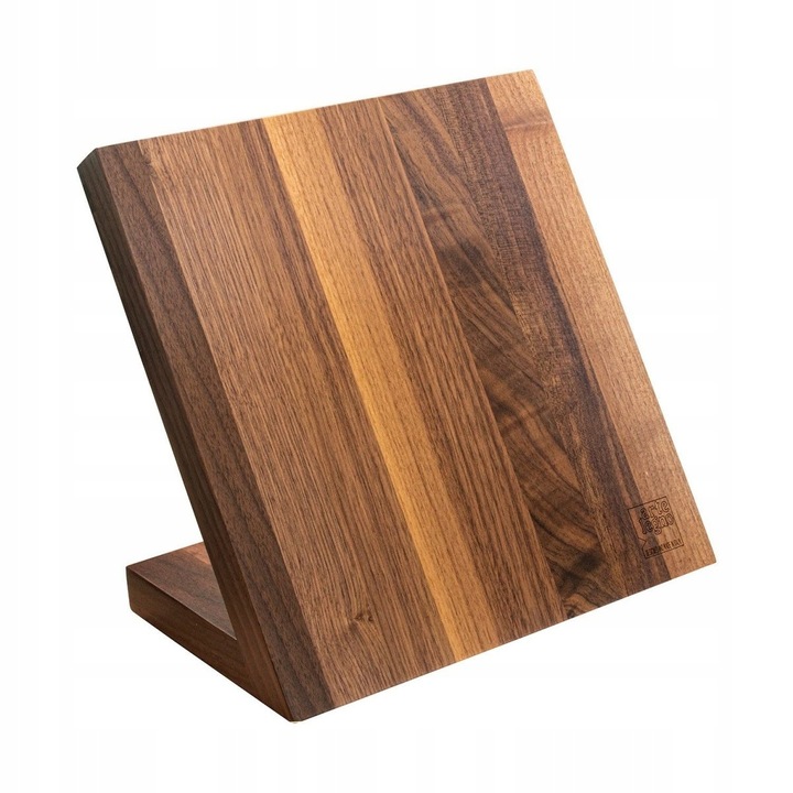 Bloc magnetic pentru 5 cutite ArteLegno AL-91/WL, lemn masiv de nuc, sistem magnetic puternic, pentru lame pana la 26 cm, nuc, 1 buc