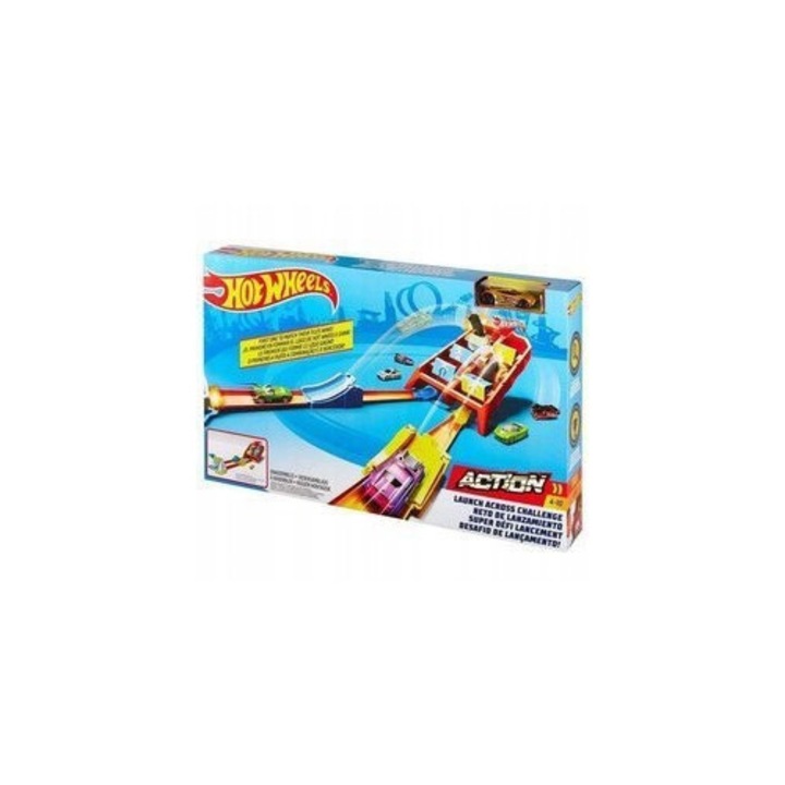 Hot Wheels pályaszett autóval és rámpával, kék, 1 autó