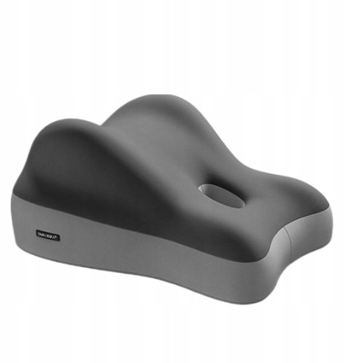 Többfunkciós ortopéd párna, ülőpárna, memóriahabos, ergonomikus, szürke