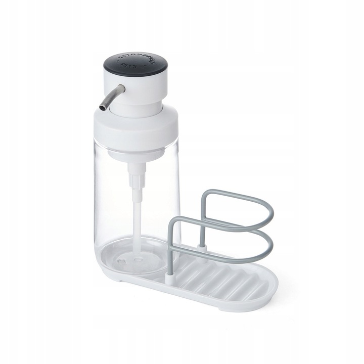 KitchenAid 350ml mosogatószer adagoló szivacs tartóval, átlátszó fehér fekete 15,8x17,8x17,8cm