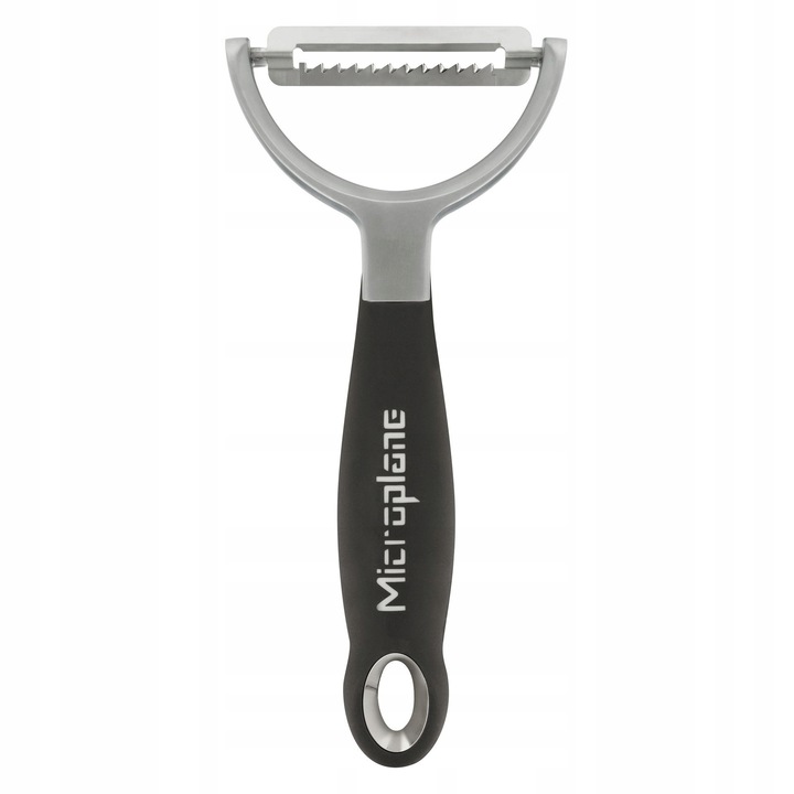 Ренде жулиен/белачка Microplane Y Julienne, от неръждаема стомана, ергономична дръжка soft-touch с отвор за окачване, черен