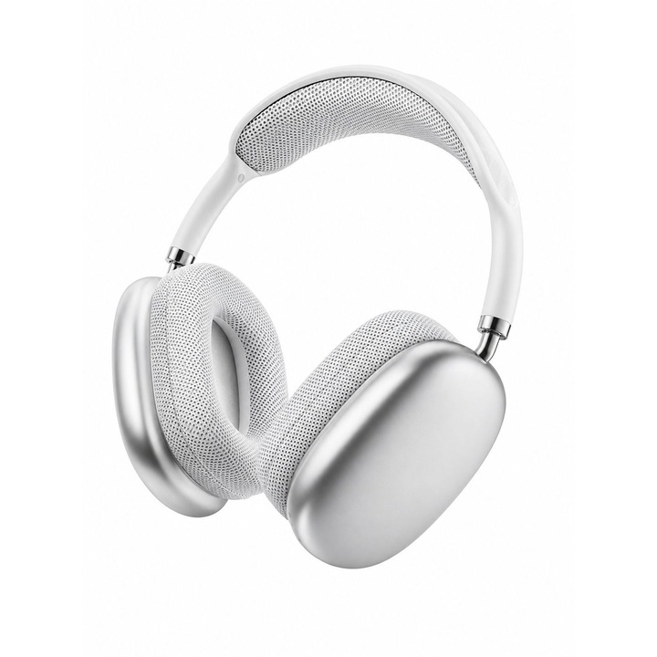 Casti wireless, pro max, culoare argintiu