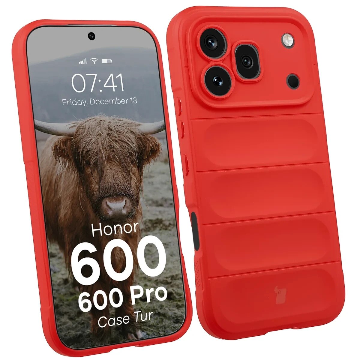Carcasa Bizon Tur compatibila cu Honor 600 5G / 600 Pro 5G, Rosu