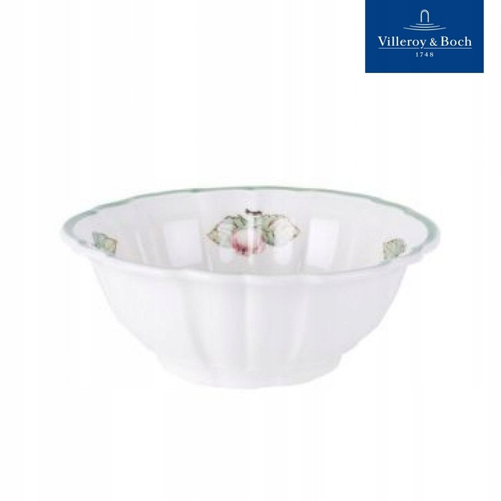Bol/castron Villeroy&Boch French Garden Fleurence, din portelan premium, lavabil in masina de spalat, compatibil cu cuptor cu microunde, verde/galben, 750ml