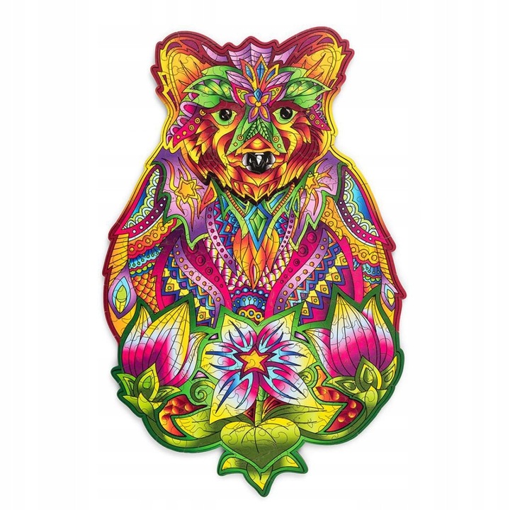 Puzzle 3D Wood Trick Spirit Bear többszínű 184 darab