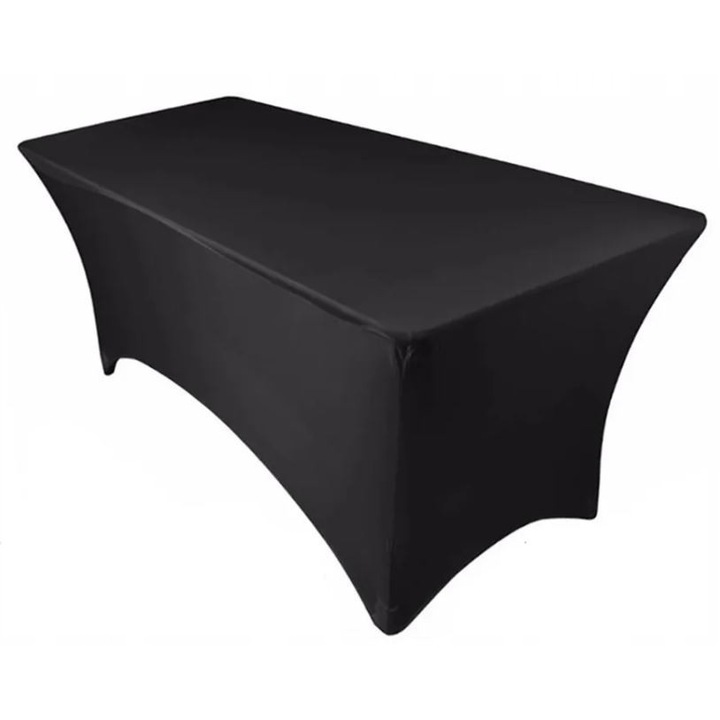 Еластичен калъф за правоъгълна маса Meble Odnowa черен 240x80x74см
