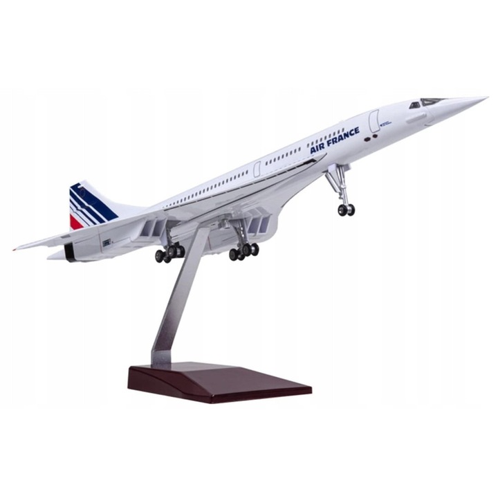 Air France Concorde repülőgép makett, gyűjtői modell, 47 cm, 1:125 méretarány