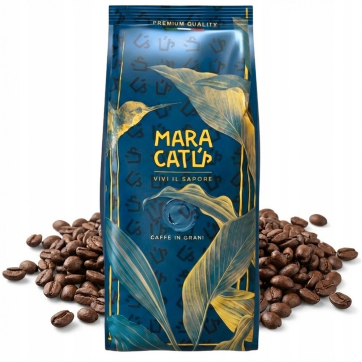 Cafea Boabe 1kg 100% Robusta Italiana Intenso Dark Roast MARACATÚ – Espressor Cafetiera French Press