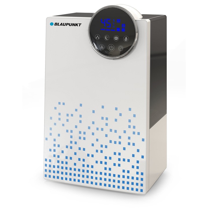 Ултразвуков овлажнител за въздух Blaupunkt AHS601 с йонизатор и ароматерапия, хигростат 40-80%, резервоар 4,5 л, бял