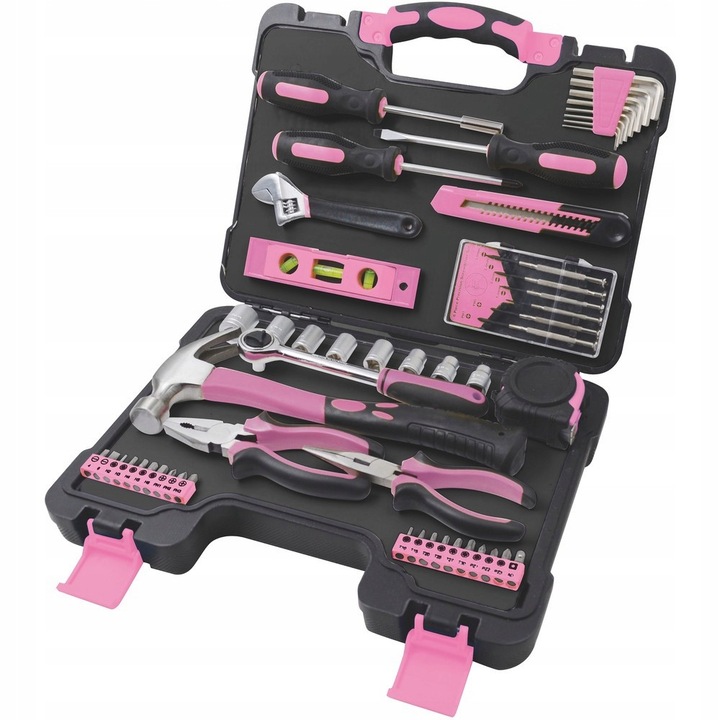 Комплект инструменти Fieldmann FDG 5010-53R, 53 части, розов, 8x27.3x35.5см, 3.1кг