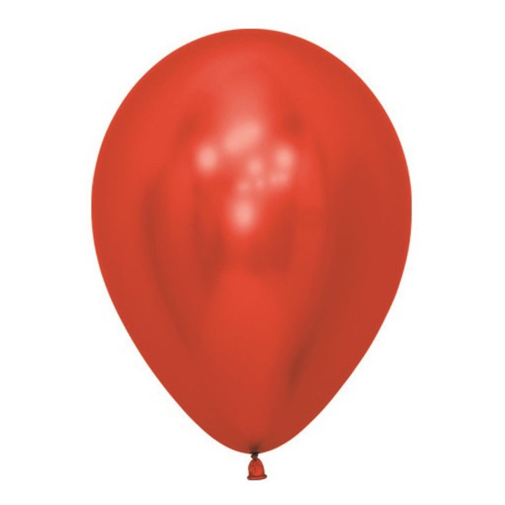 Sempertex Reflex latex lufi, hosszú nyakú a megkötéshez, 100% biológiailag lebomló természetes latex, Piros, 12 cm, 50 darab