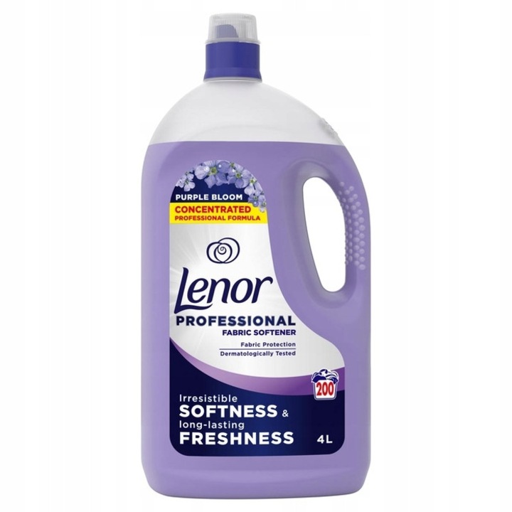 Lenor Professional Purple Bloom öblítő/textilöblítő, koncentrált, professzionális formula, lila, 4L