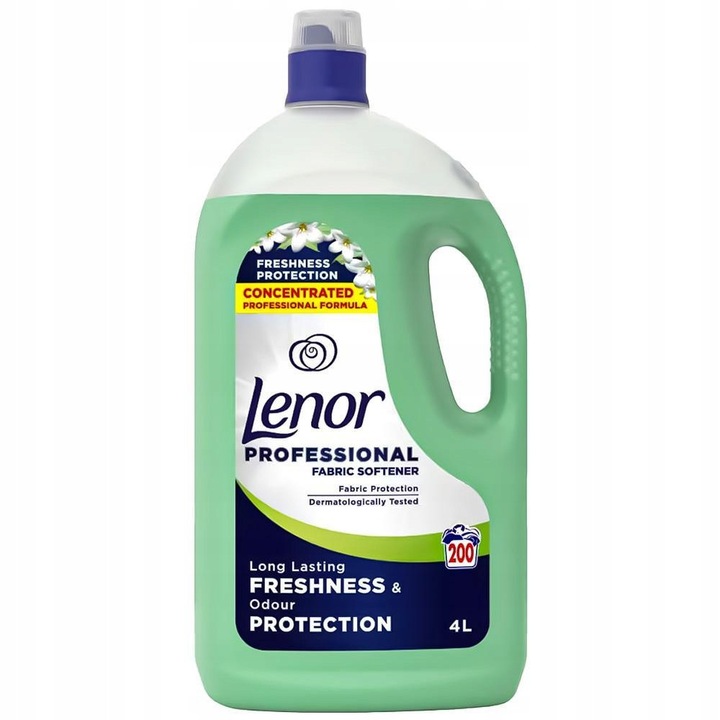 Lenor Freshness Protection öblítő, koncentrált, akár 200 mosáshoz, zöld, 4L