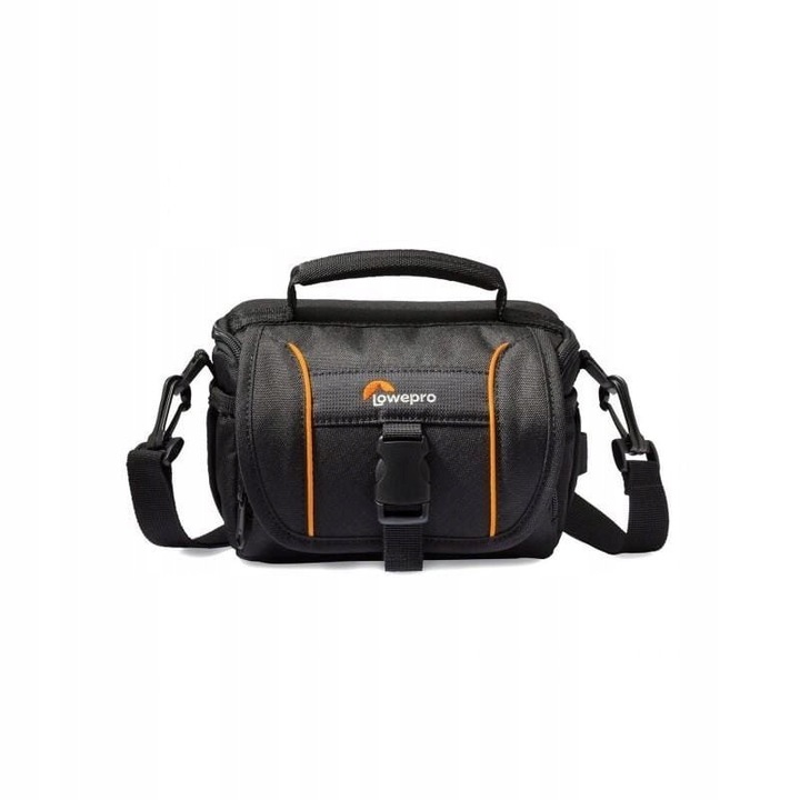 Lowepro, Чанта за фотоапарат от синтетичен материал, с влагоустойчива основа, с множество джобове и презрамка, Adventura SH 110 II, Черна, 190 x 110 x 116 мм