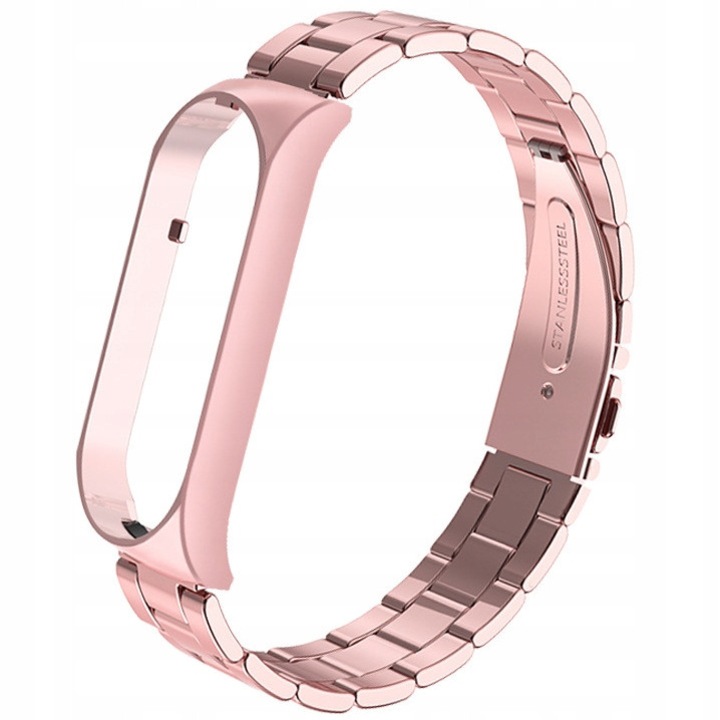 Duxo fém karkötő Xiaomi Mi Band 3 4-hez, rózsaszín, állítható