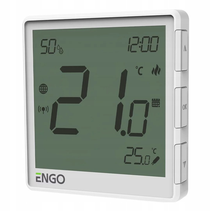 Engo EONE230W beépíthető hőmérséklet-szabályzó, ZigBee, fehér, 230V