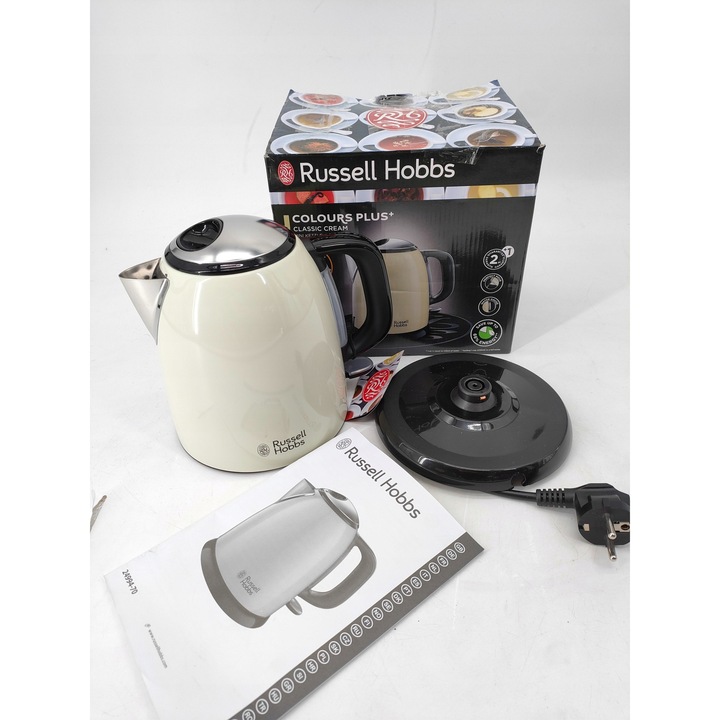Russell Hobbs 24994-70 krémszínű kompakt vízforraló 1L 2400W 23.4x21.2x19.4cm