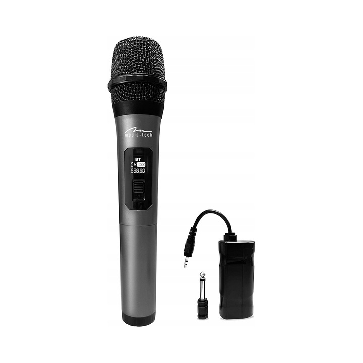 Безжичен микрофон Media-Tech MT398, 2.4GHz, черен, 244x50мм