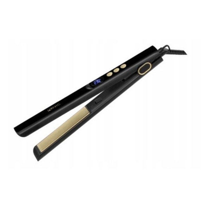Преса за коса MPM MPR-25 керамична йонизираща черна 29,7x3x3,6см