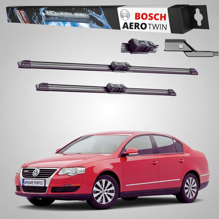 Комплект специализирани чистачки за предно стъкло за VW Passat B6 Седан 2005-2010, Bosch Aerotwin A979S