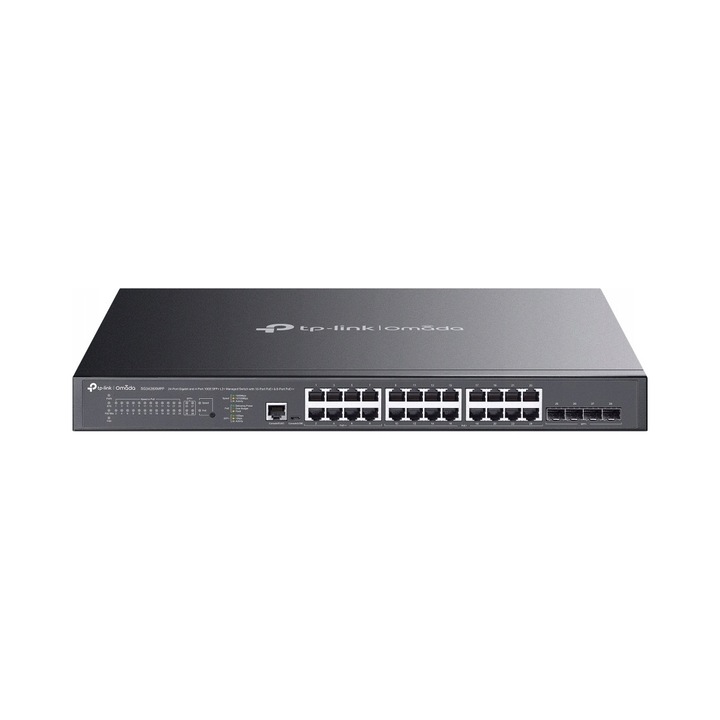 Управляем комутатор TP-Link SG3428XMPP, 24 порта, PoE+, черен, 440x330x44мм