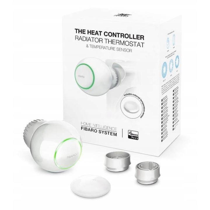 Set termostat radiator Fibaro, precíz szabályozás, fehér, univerzális