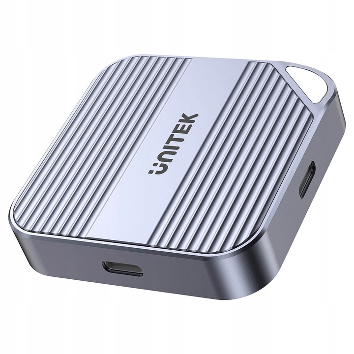 Външен корпус за SSD Unitek SolidForce Reefer, съвместим с M.2 2230 NVMe/SATA, USB-C 3.2 Gen 2 10Gbps, монтаж без винтове, алуминий с термоподложка, сребрист