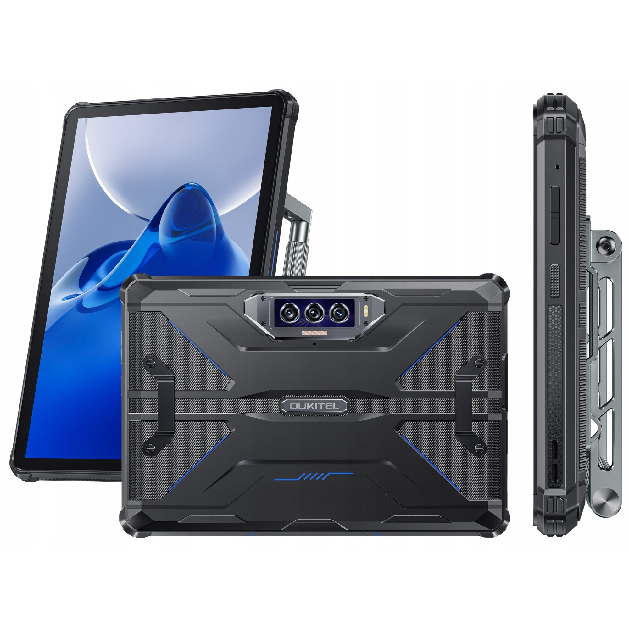Tableta Oukitel RT7 Titan (QDBC2) 10,1" 5G, MediaTek Dimensity 7050, 12GB RAM (ext. pana la 36GB) / 512GB, baterie 32.000 mAh, Android 15, IP68/IP69K, MIL-STD-810H, camera 48MP, albastru