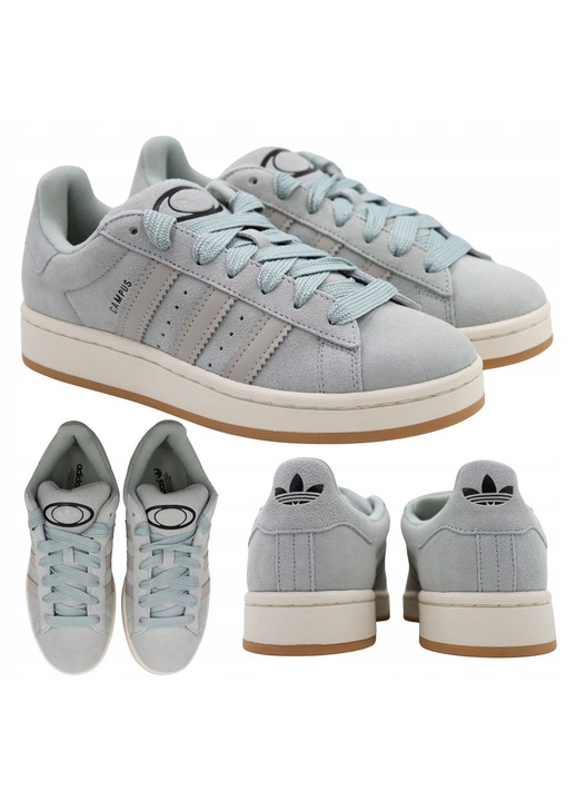 Pantofi Sport, Adidas Originals, Campus 00S, Marimea 40, 5, Usori, Din Piele Nubuc De Inalta Calitate / Velur, Celebrele Trei Dungi Adidas In Stil Vintage, Sireturi Late Si Rezistente, Talpa Din Cauciuc Inaltata Pentru Confort, Gri