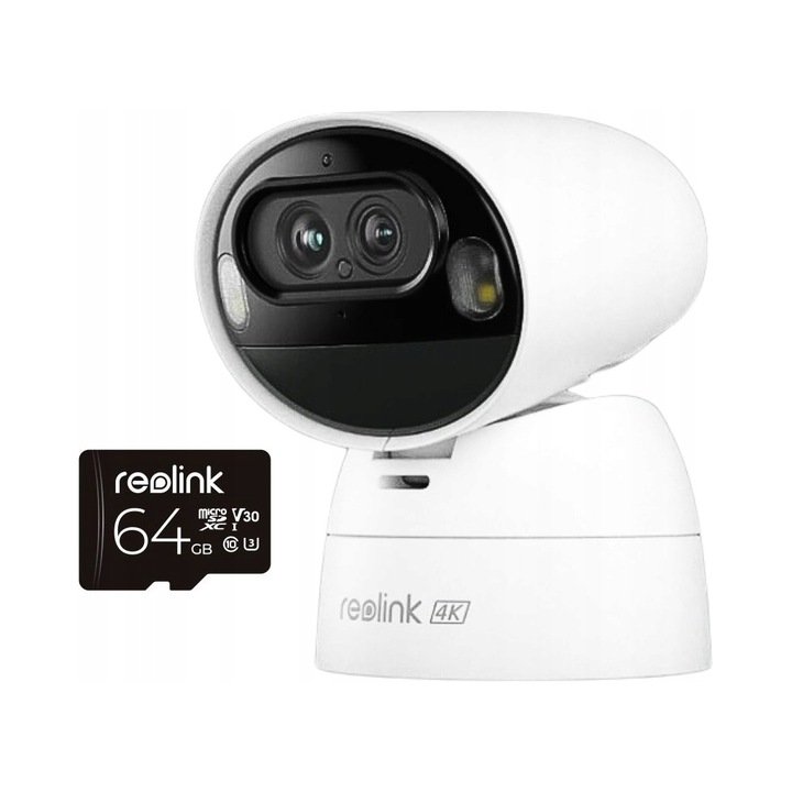IP камера за наблюдение Reolink Argus B730, безжична, за вътрешно и външно ползване, завъртане 0-355°/наклон 0-50°, детекция 11 м, черно/бяло