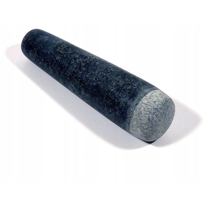 Pistil pentru mojar Cilio Plutos CI-420241, din granit, profilat, cu varf aspru, gri inchis, 12 cm