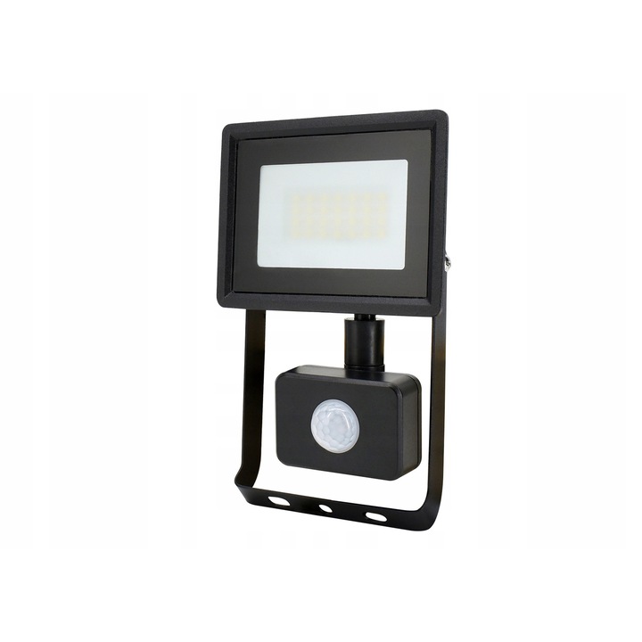 Bemko LFK2 LED halogén lámpa 20W 4000K fekete 12x18.6cm mozgásérzékelővel
