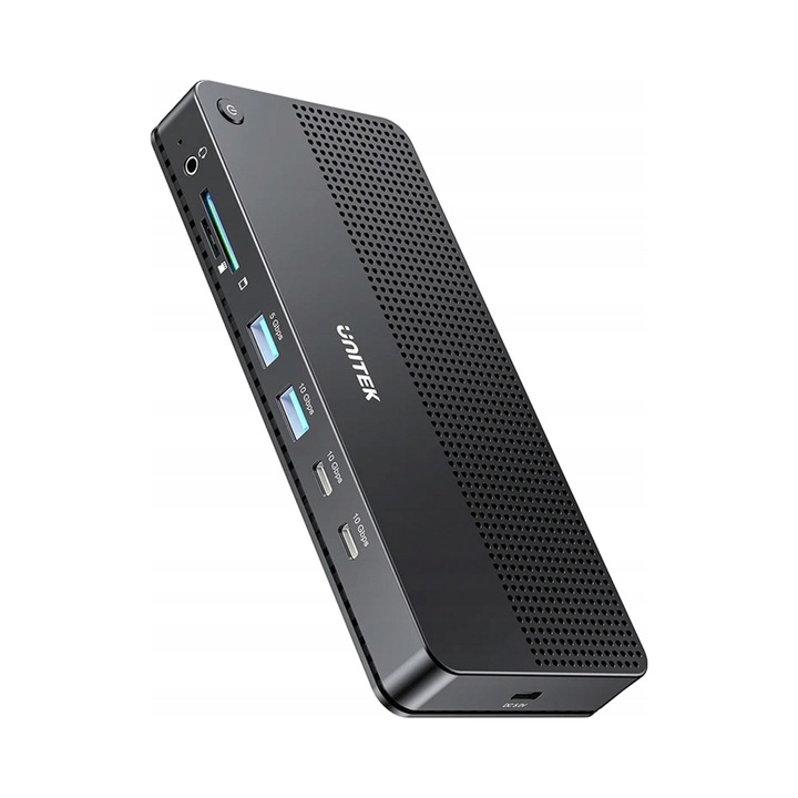 Unitek dokkolóállomás 13 az 1-ben, HDMI 2.1, DisplayPort 2.0, Ethernet 2.5Gbps, USB-C 10Gbps, SD, PD 100W