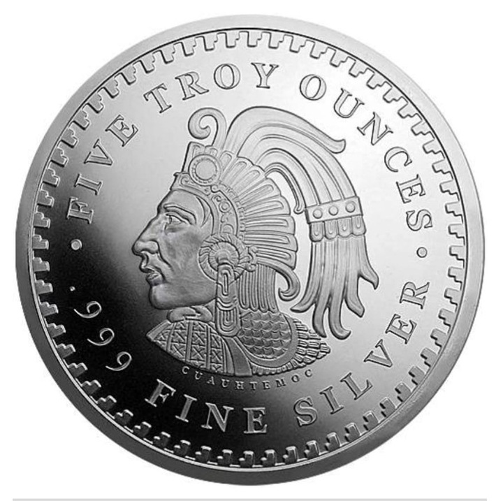 Moneda Argint 999.9‰ Calendarul aztec 1oz 2019