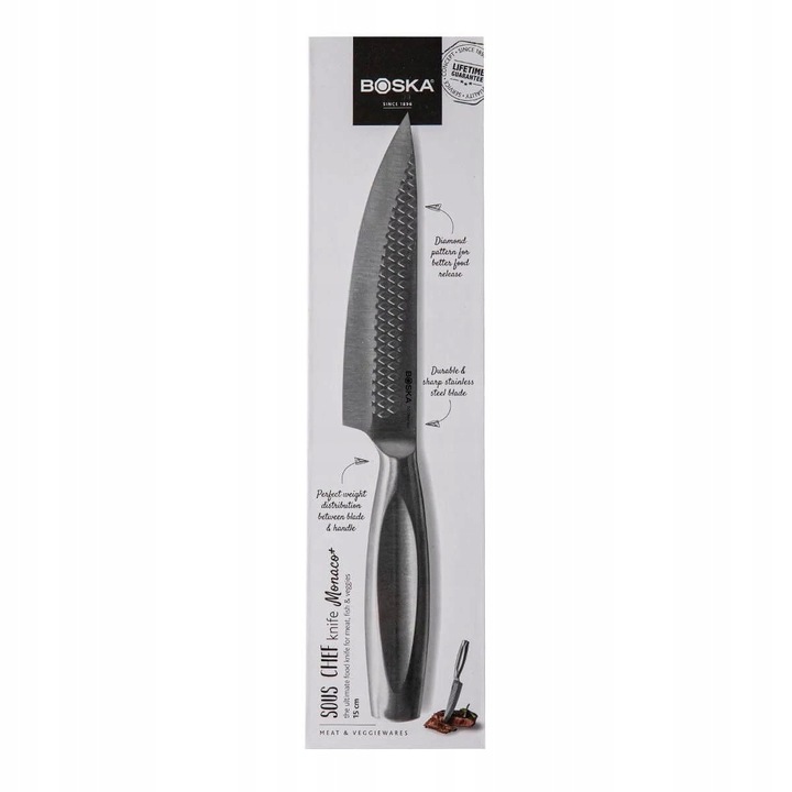Boska Monaco+ séfkés, 15 cm, rozsdamentes acél, ergonomikus