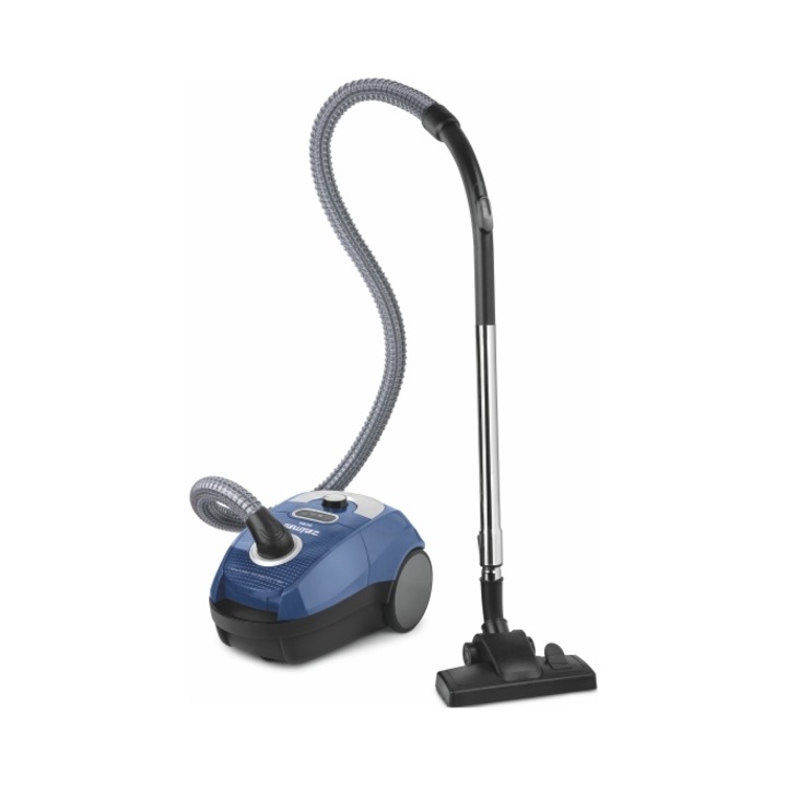 Прахосмукачка Zelmer KUBA ZVC333, 650W, HEPA 12 филтър, гъвкав маркуч Flexi, гумирани колела, синя, 3L, 5 м кабел