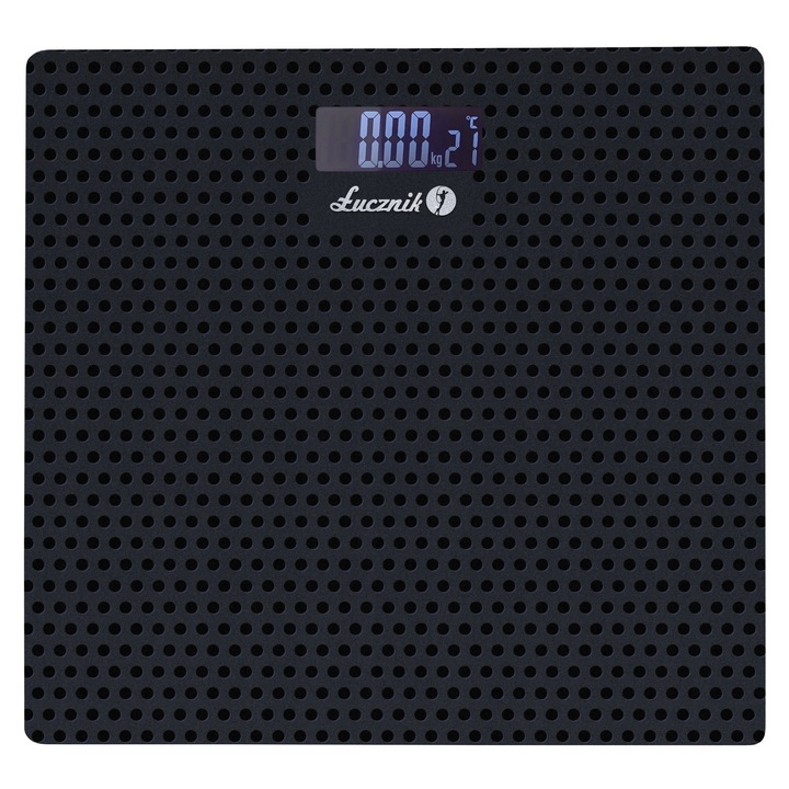 Електронен кантар за баня Lucznik BS-973, стъкло, 150кг, черен, 28x28см