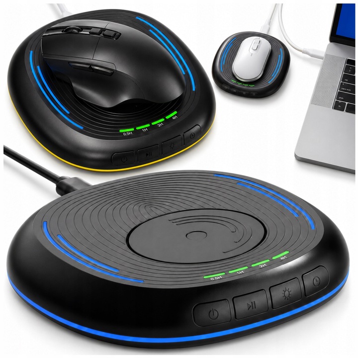 ZeeTech egérmozgató szimulátor (mouse jiggler), USB időzítővel 0.5/1/2/4h, RGB világítás, távmunkához, fekete, 1 db