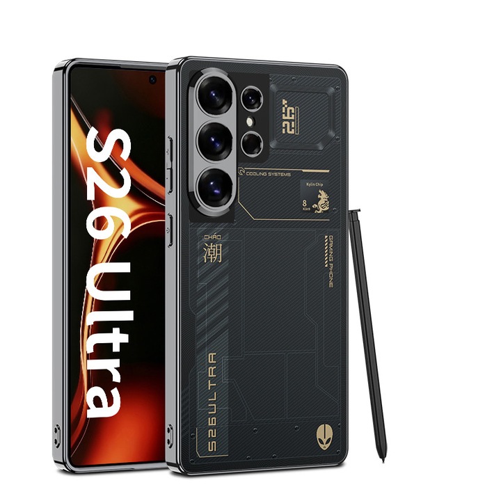 Tok Samsung Galaxy S26 Ultra telefonhoz, Ultra vékony gaming edition Agora, Fekete