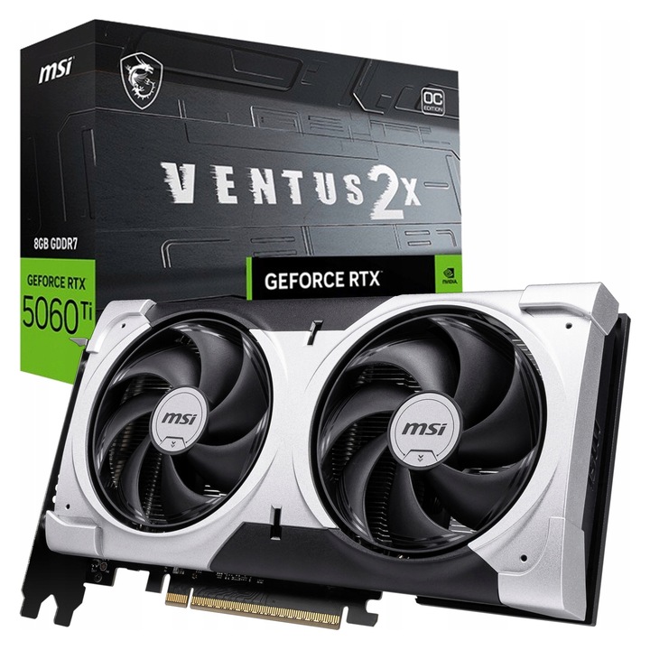 Placa video MSI GeForce RTX 5060 Ti 8GB DDR7 negru 41x126x227mm