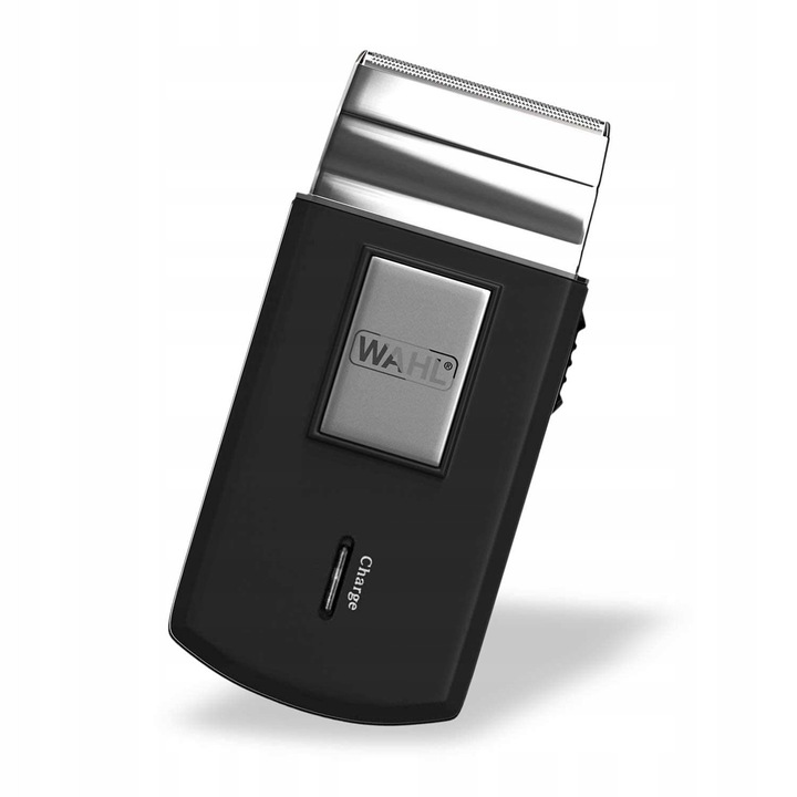 Aparat de ras electric pentru barbati Wahl Travel 3615-1016, fara fir, autonomie 45 min, compact, include folie si cap taietor de rezerva, negru/silver, 1 buc