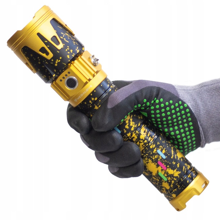 LED фенер Medialove M535, 40W, 19800mAh, черно злато, 250x280mm
