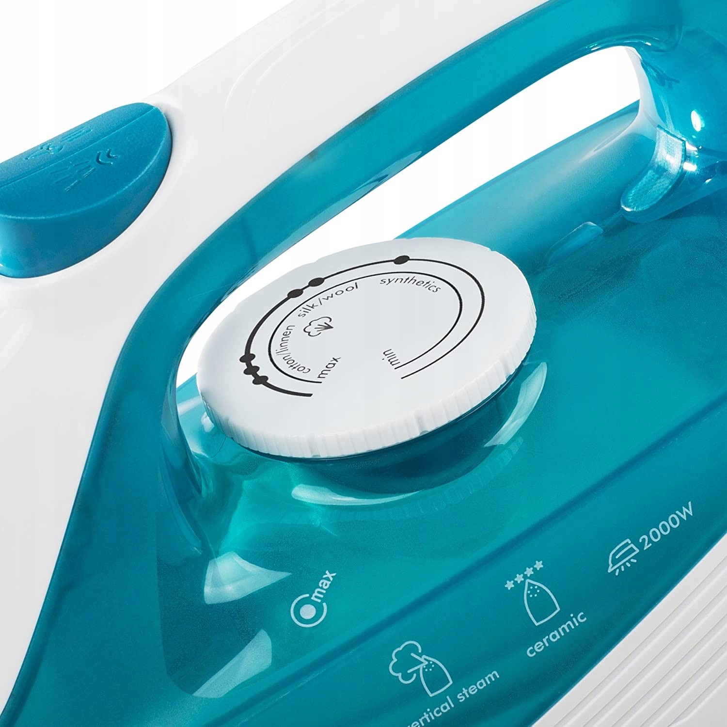 Fier de Calcat cu Abur Tristar ST-8300 Rezervor Apa 210ML Talpa Ceramica 2000W Alb/Turcoaz