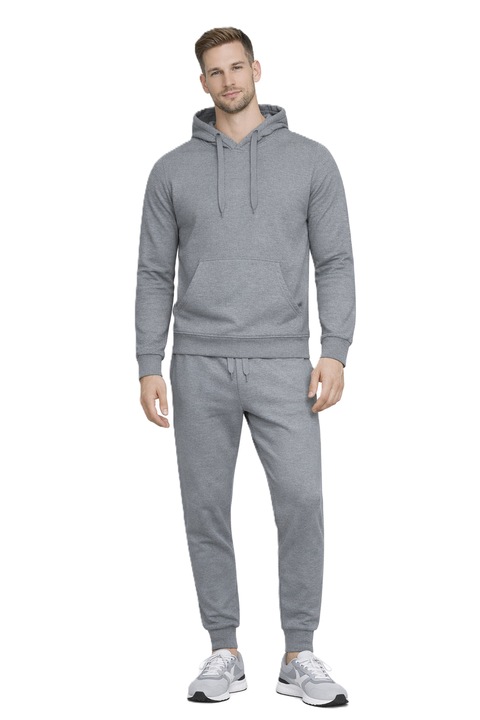 Trening lifestyle barbati, J.STYLE, set, gri, fabric de calitate