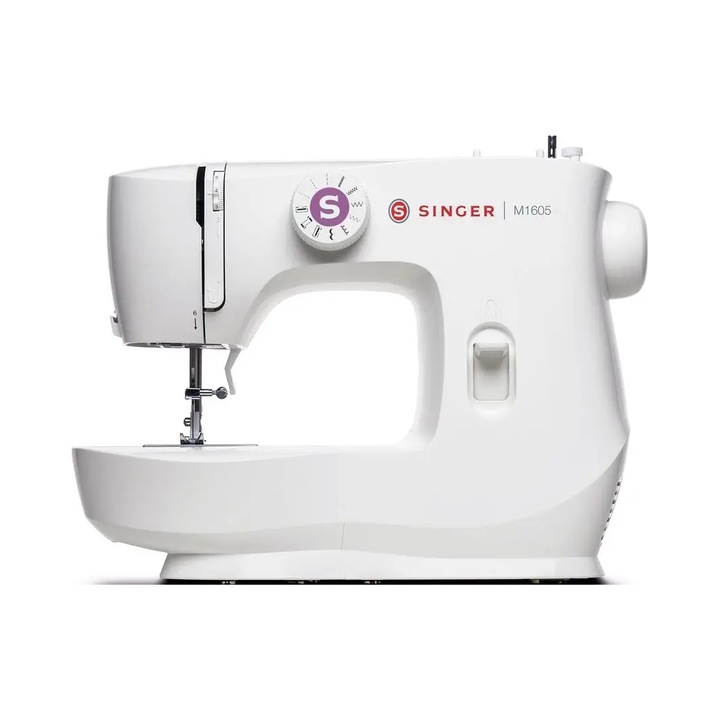Masina de cusut Singer M1605, 5 modele cusaturi, alb, compacta