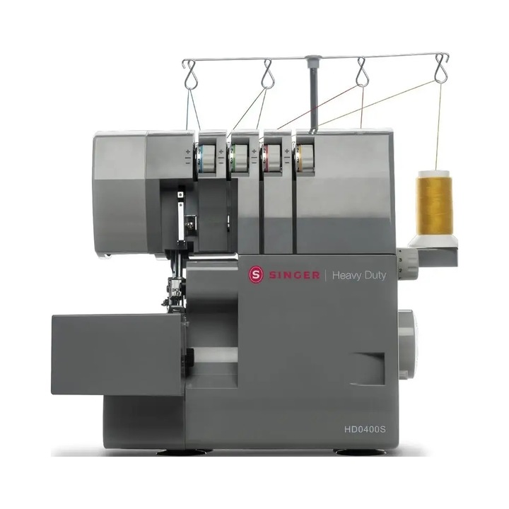 Оверлог шевна машина Singer HD0405, 6 вида шевове, сребрист, 38x32x32см