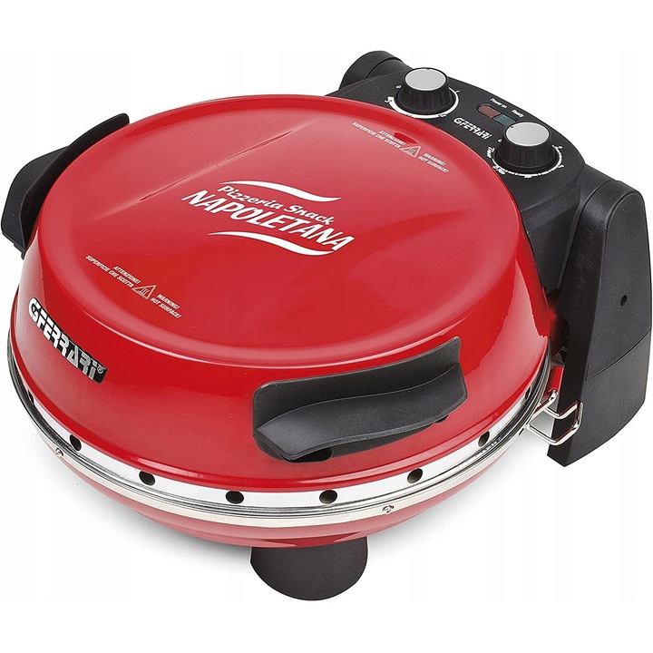 Cuptor pizza G3Ferrari G10032, 2 placi piatra, inox, 34x19.5x37cm